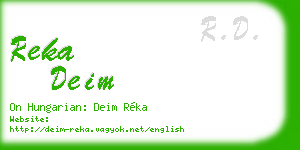 reka deim business card